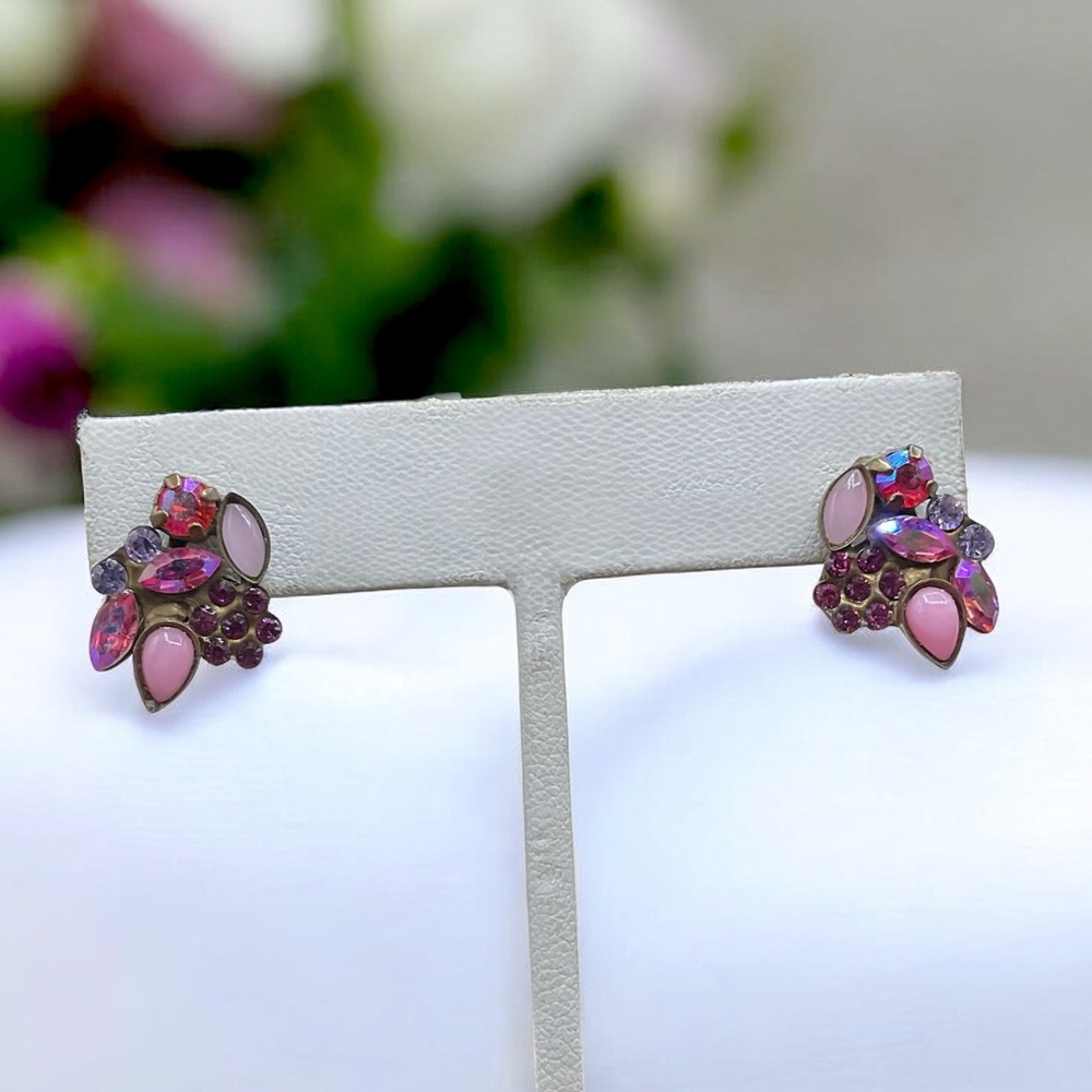 🌺Vintage Sorrelli Crystal/Rhinestone Earrings - Picture 4 of 10